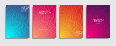 Broşür kapağı şablonları ayarlanır. Minimal renkli degrade soyut arka plan. A4 eps10 vektörü.