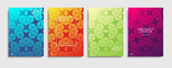 Ensemble Modèles Couverture Brochure Minimal Fond Abstrait Dégradé Coloré Eps10 — Image vectorielle