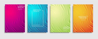 Broşür kapağı şablonları ayarlanır. Minimal renkli degrade soyut arka plan. A4 eps10 vektörü.