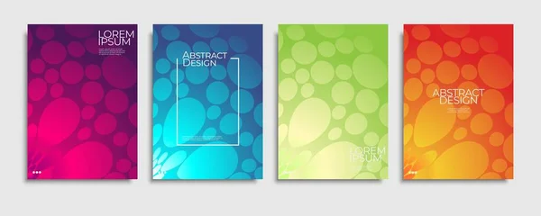 Ensemble Modèles Couverture Brochure Minimal Fond Couverture Abstrait Dégradé Coloré — Image vectorielle