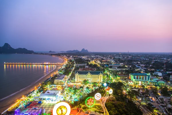 Vista de Downtown Prachuap Khiri Khan District da Tailândia — Fotografia de Stock