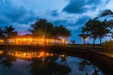 kafe tropikal Koh Chang - doğa seyahat arka plan