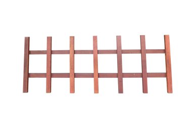 Ahşap çit üzerinde beyaz kırpma yolunu izole