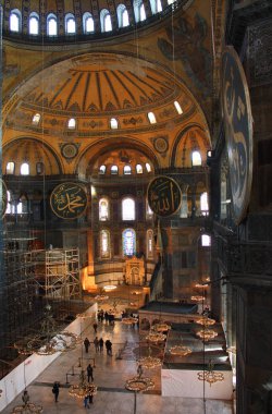  Ayasofya 'nın İstanbul' daki iç kesimi