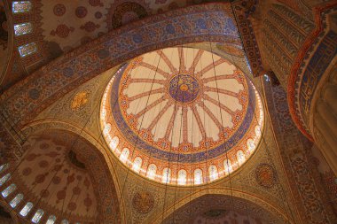 Istanbul'da Sultanahmet Camii tavan