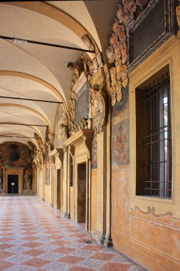 Bologna - 12 Eylül 2016. Arcade veranda Üniversitesi Bologna, Bologna, İtalya