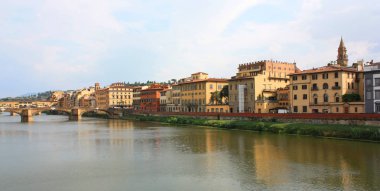 View of the Arno River in Florence, Italy clipart