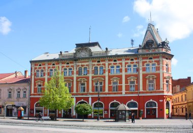 Kosice, Slovakya - 20 Nisan 2017. Andrassy Sarayı (Zucernia Aida) Kosice Eski Şehir