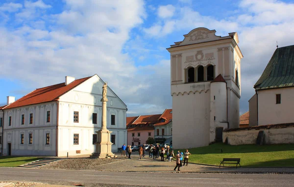 Poprad - 22 de outubro de 2016. Câmara Municipal de Spisska Sobota (Cidade Velha) em Poprad, Eslováquia — Fotografia de Stock