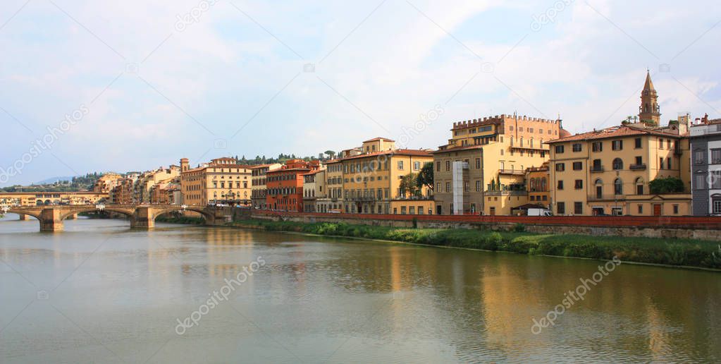 View of the Arno River in Florence, Italy