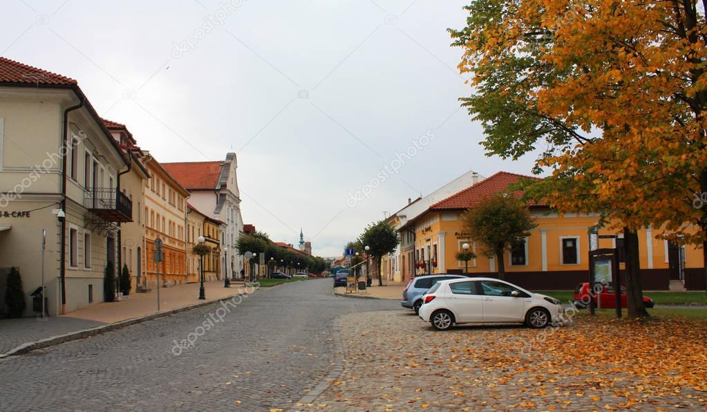 The street of the Kezmarok in Slovakia