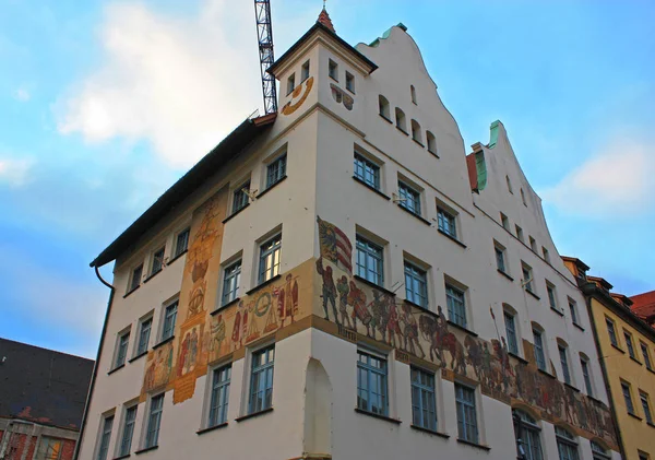 Casa com afrescos de Waaggasse em Nuremberg, Alemania — Fotografia de Stock