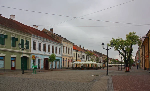 Street in Bistrita, Románia — Stock Fotó