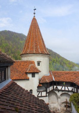 Sigarasız, iç avlu Romanya Drakula'nın kale (kale kepek)