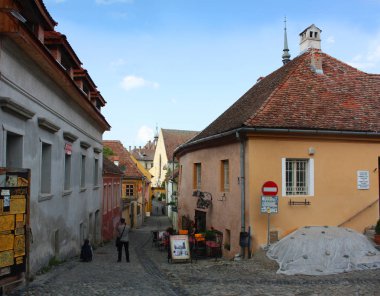 Sighisoara - 3 Mayıs, 2017.Historical kentin Sighisoara, Romanya
