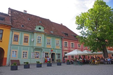 Sighisoara - 3 Mayıs, 2017.Historical kentin Sighisoara, Romanya