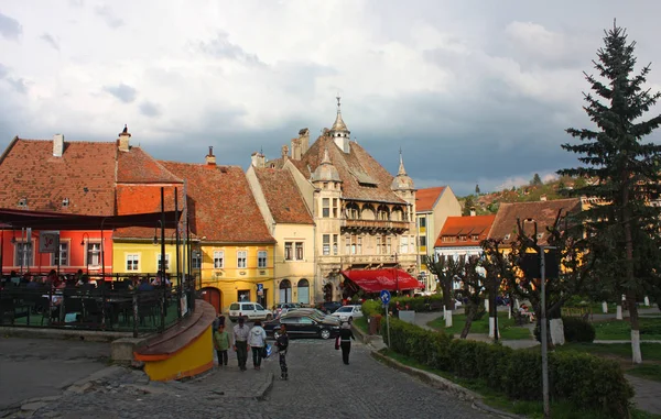 Sighisoara - 3 de mayo de 2017.Parte histórica de la ciudad Sighisoara, Rumania — Foto de Stock