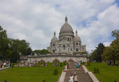 Paris - 27 Mayıs 2017. Sacr-Coeur Katedrali Paris, Fransa