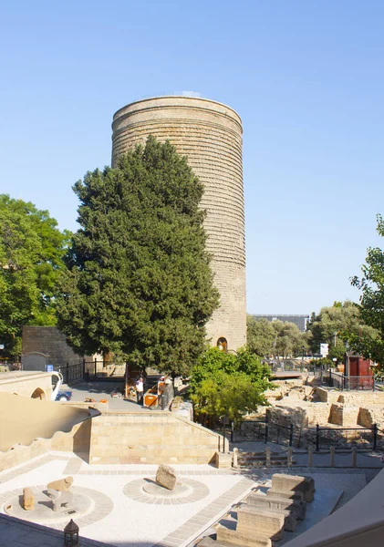 Torre della Vergine nella Città Vecchia (Icheri Sheher) a Baku, Azerbaigian — Foto Stock