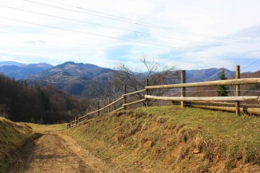 Karpatlar kırsal dağ manzarası
