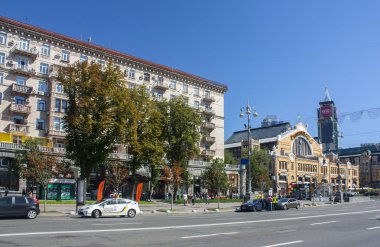 Kiev - Jule 27, 2017. Kreschatik Caddesi Kiev, Ukrayna