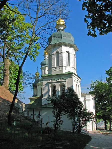 Ilyinsky Kyrkan Och Antonievy Grotta Chernigov Ukraina — Stockfoto