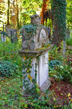 Lviv, Ukrayna Lychakiv mezarlığında antik mezar taşı