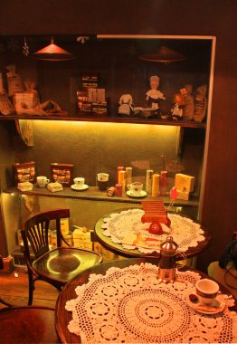 Lviv - 15 Ekim 2015. İç Lviv Cafe 