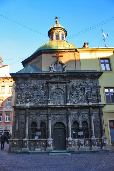 Lviv - 20 de diciembre de 2015. Capilla de Boim en Lviv, Ucrania — Foto de Stock