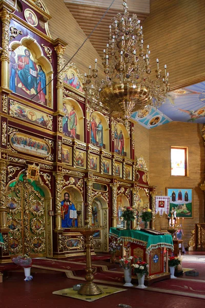 Maniavsky 수도원에서 정통 기독교 교회의 인테리어 — 스톡 사진
