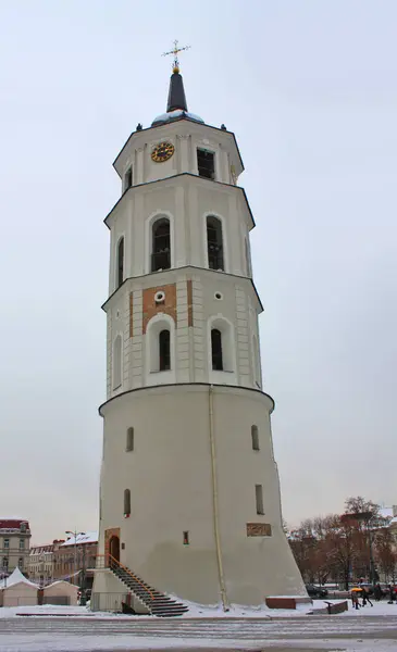 Campanario Catedral San Estanislao Vilna Lituania — Foto de Stock