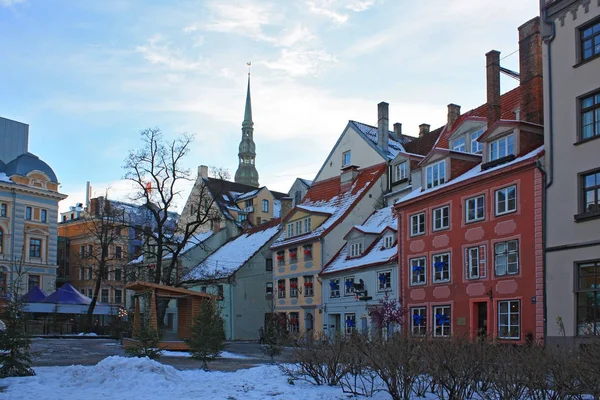 Historical Center Old Town Riga Christmas Latvia — Stock Photo, Image