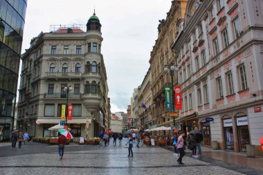 Prag - 5 Haziran 2016. Prage sokak