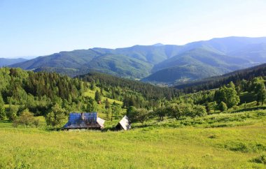 Mount Makovitsa Yaremche, Ukrayna dağlardan Panoraması