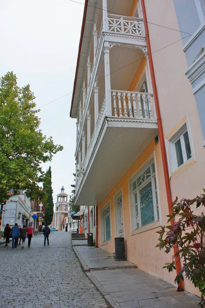 Sighnaghi - 18 de setembro de 2015. Rua Sighnaghi em Kakheti, Geórgia — Fotografia de Stock