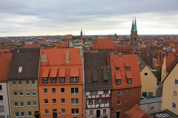 Blick auf die Altstadt von Nürnberg, Mittelfranken, Bayern, Deutschland — Stockfoto