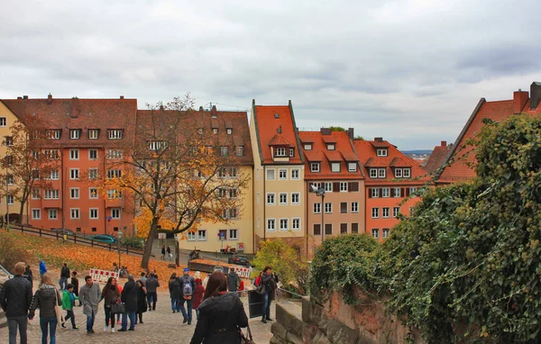 Nürnberg - novermer 25, 2016. Historische Altstadt bei Nürnberg, Bayern, Deutschland — Stockfoto