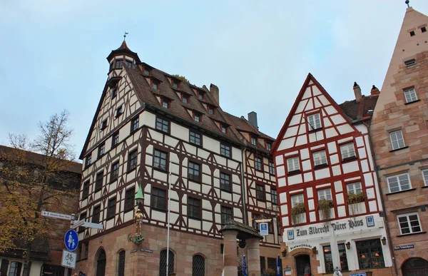 Norimberk - Novermer 25, 2016. Historické centrum starého města Norimberk, Bavorsko, Německo — Stock fotografie
