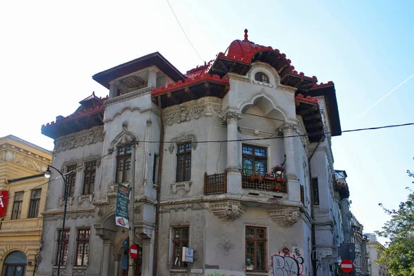 Boekarest Mei 2017 Interessante Gebouw Het Historische Centrum Van Boekarest — Stockfoto
