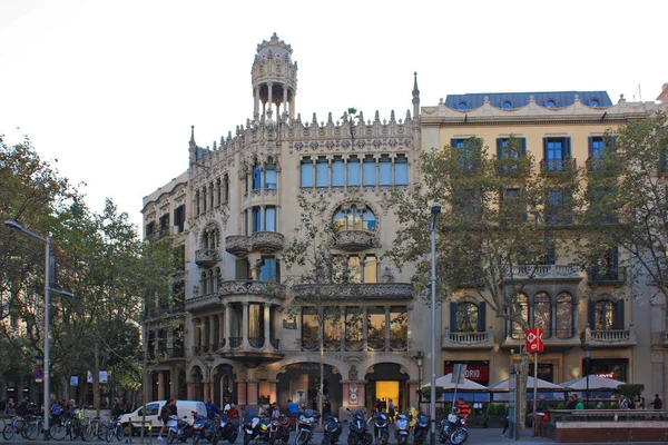 Barcelona Noviembre 2016 Casa Mulleras Edificio Estilo Neoclásico Obra Del — Foto de Stock
