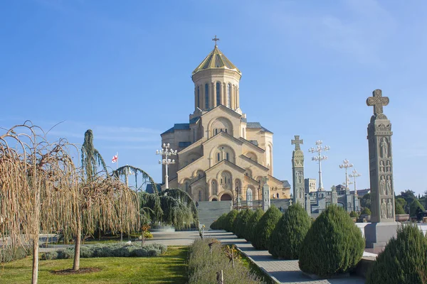 Cattedrale Della Santissima Trinità Tbilisi Chiesa Sameba Georgia — Foto Stock
