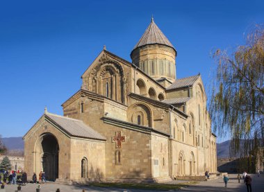 Tiflis - 16 Aralık 2017. Mtsheta Svetitskhoveli katedralde