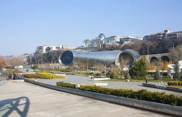 Tbilisi December 2017 Panoramautsikt Över Konserthus Musik Teater Utställning Tbilisi — Stockfoto