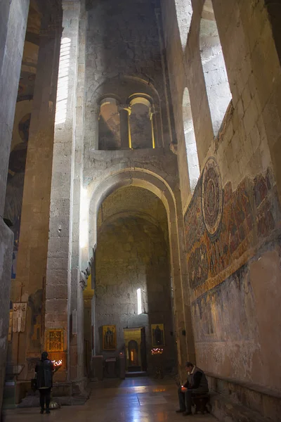 Tbilisi Dezembro 2017 Interior Catedral Svetitskhoveli Mtskheta Geórgia — Fotografia de Stock