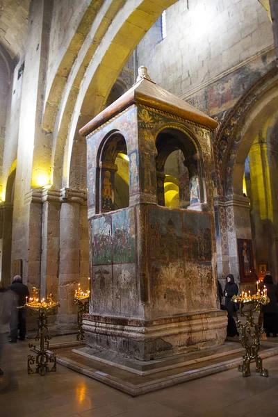 Tbilisi Dezembro 2017 Interior Catedral Svetitskhoveli Mtskheta Geórgia — Fotografia de Stock