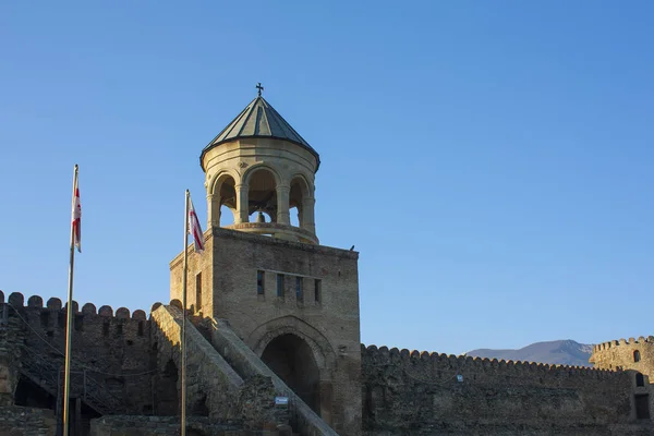 Mtskheta Décembre 2017 Clocher Cathédrale Svetitskhoveli Mtskheta Géorgie — Photo