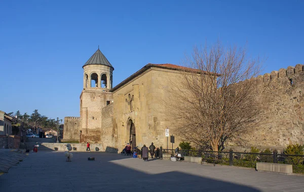 Mtskheta Décembre 2017 Clocher Cathédrale Svetitskhoveli Mtskheta Géorgie — Photo