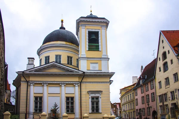 Tallin Estonia Enero 2018 Iglesia Ortodoxa San Nicolás — Foto de Stock