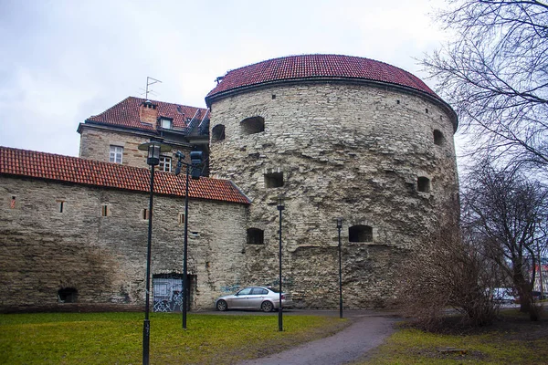 Tallinn Estland Januar 2018 Alter Kanonenturm Fat Margareta Der Altstadt — Stockfoto