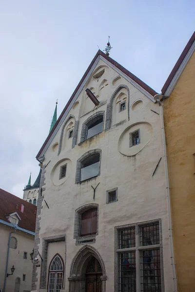 Винтажное Историческое Здание Старом Городе Таллинна Эстония — стоковое фото